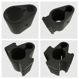 Pasek na lufę z Picatinny - otwór na butlę 22 mm, otwór na lufę 12 mm - Price: €30 - Artemis