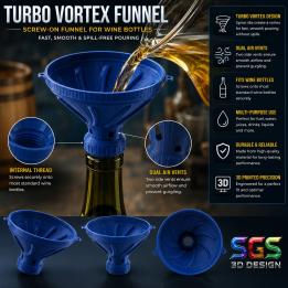 Turbo Vortex-tratt för vinflaskor