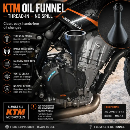 KTM Oil Funnel - Threaded (No Spill)