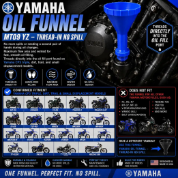 YAMAHA olejový trychtýř, MT09 YZ – šroubovací, bez rozlití