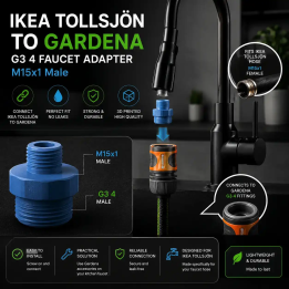 Přechodka z IKEA TOLLSJÖN na Gardena G3 4 pro vodovodní baterii