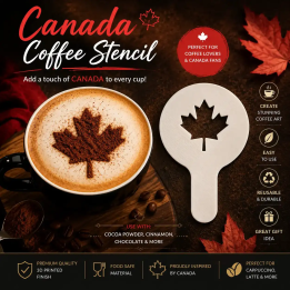 Maple Brew – Kanada šablona na kávu