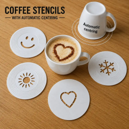 Kaffeeschablonen mit automatischer Zentrierung