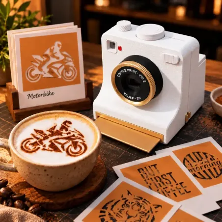Câmera de Arte em Café LatteShot